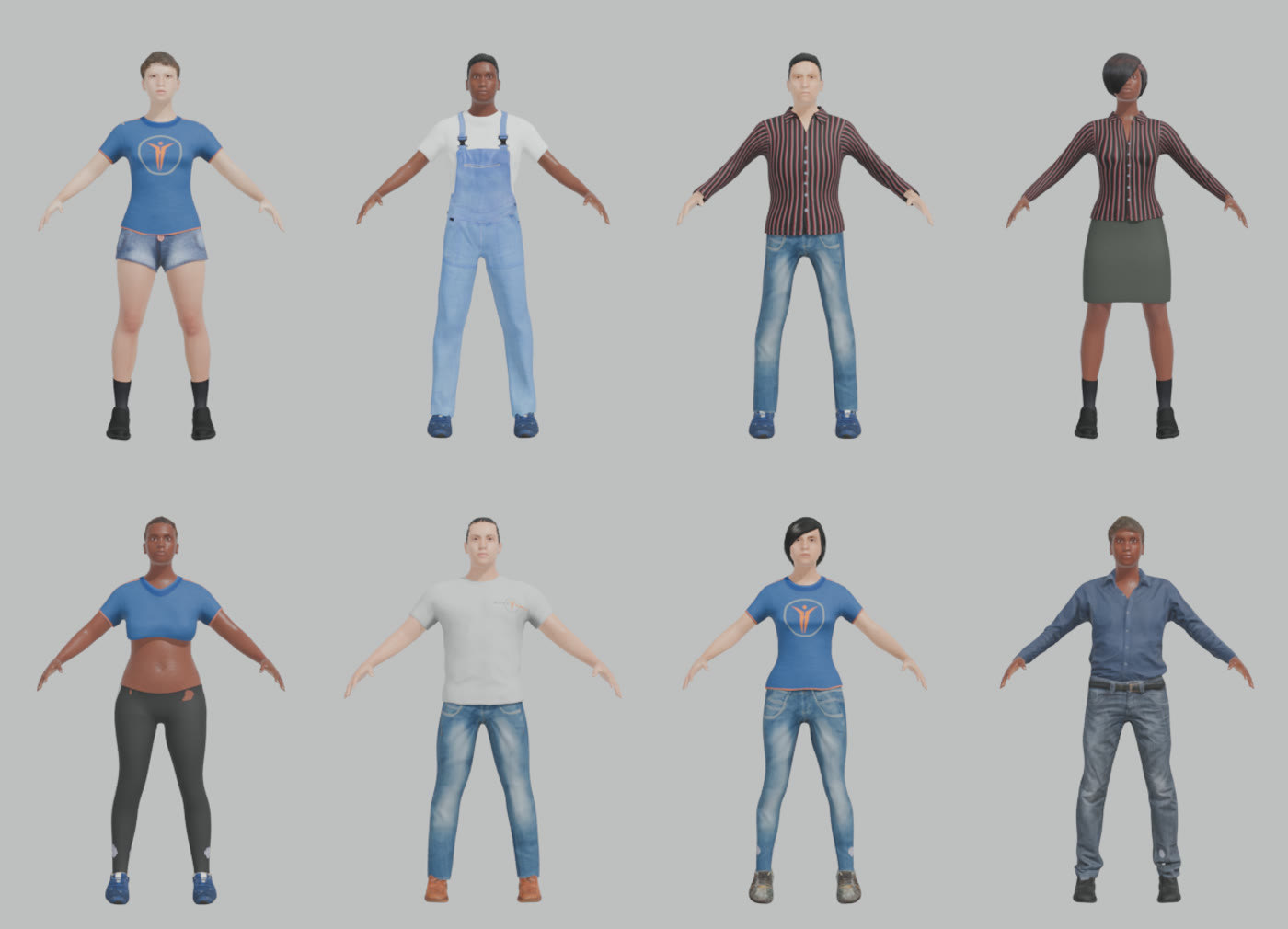 A cast of distinct people